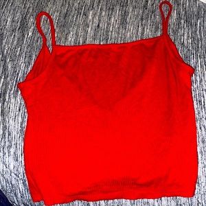 Red crop top